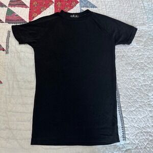 Y.M.L.A. Product Type Black Slinky Slim Shirt